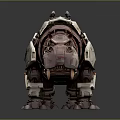 Futuristic Armored Mechanical Hippo With Robotic Legs And Detailed Design