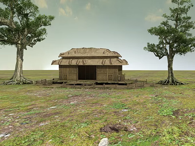 Retro House Rural Planning Rural Culture Series 3d model
