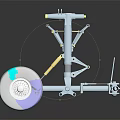 Industrial Equipment With Wheel Metal Structure Ladder And Connecting Components