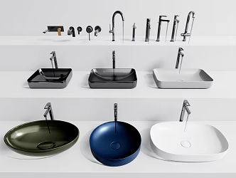 Modern wash basin wash table basin wash basin stainless steel faucet 3d model