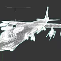Dark Gray Military Aircraft With Long Fuselage Multiple Engines And Wings