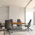 modern office state-owned enterprise manager office 3d model