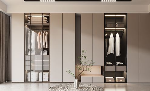 Modern wardrobe cabinet 3d model