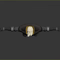 Anime Style 3D Male Character Model With Dark Outfit Belt And Boots Arms Outstretched