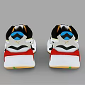 Stylish Black And White Sneakers With Colorful Accents And Modern Design