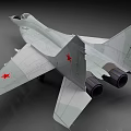 Gray Fighter Jet Model With Cockpit Wings Missiles And Detailed Design