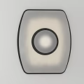 Modern Wall Light With Irregular Shape Black Frame And Round Illuminated Center