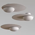 Modern Black Base Ceiling Lights With White Lampshade For Home Interior Design 3d model