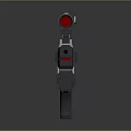 Futuristic Sci Fi Weapon With Red Accents Scope And Advanced Design Features 3d model