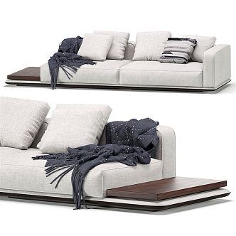 Modern Minotti double sofa 3d model