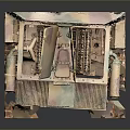 Tank Internal Mechanical Structure Detailed Model With Disassembled Metal Components And Texture Details