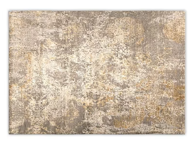Square Carpet With Gray And Gold Textured Pattern For Modern Interior Design 3d model