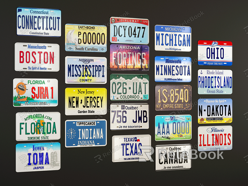 Industrial LOFT license plate license plate decoration model