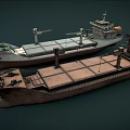 Two Cargo Ships With Different Deck Structures And Maritime Design Features
