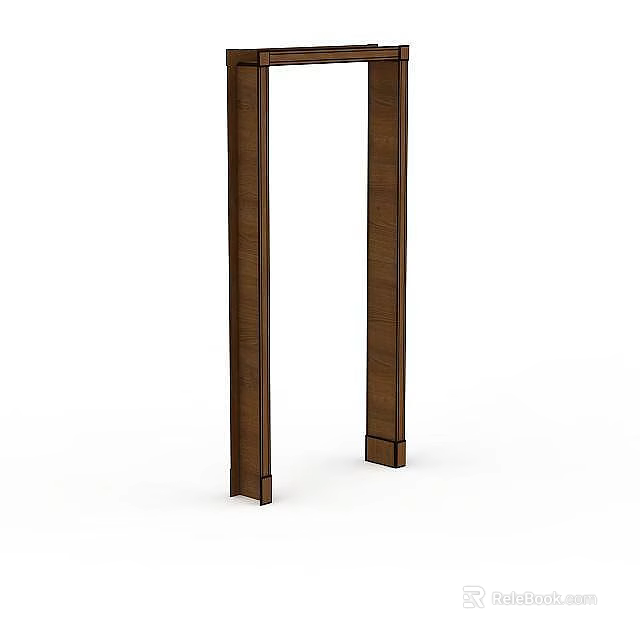 Brown Wooden Structural Components With Vertical Design And Smooth Surface Finish 3d model 