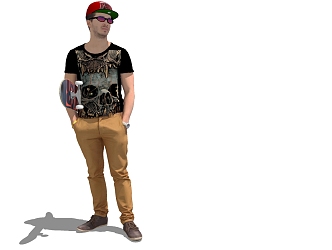 modern man 3d model