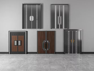 New Chinese Style Gate Courtyard Gate 3d model