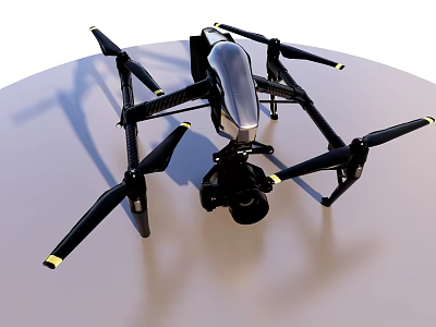 Smart Machine Drone Featuring Camera And Multiple Rotors For Aerial Operations 3d model