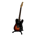 High Quality Electric Guitar With Sunburst Finish Black Body And Maple Neck