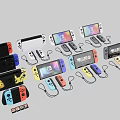 Modern game console handle palm game console children's palm game console Nintendo children's electronic toy equipment 3d model
