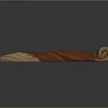 Rolled Up Orange And Beige Soft Household Cloth With Stitched Edges