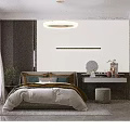 Modern TV Wall Design With Marble Panel Wooden Texture And Lighting Strips