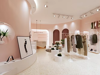 Modern Clothing Store 3d model