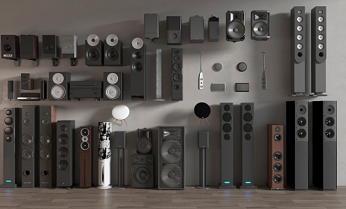 Audio hoisting audio wall-mounted speaker 3d model