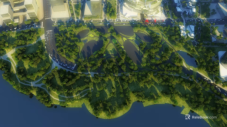 Modern Hinged Door Design With Glass Panel For Kitchen Interior Space 3d model