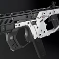 Modern Tactical Rifle With Flexible Design Black And White Finish And Rail System