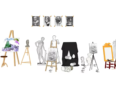 Modern Painting Tools 3d model