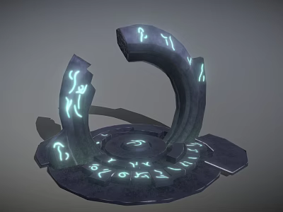 Modern Cartoon Scene Portal 3d model