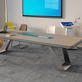 Conference Table and Chair Lecture Desk Conference Room 3d model