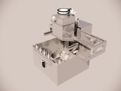 Modern Metallic Industrial Equipment Featuring Precision Components Control Panel And Structural Design 3d model
