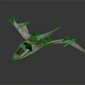 Futuristic Aircraft With Sleek Design Transparent Cockpit Multiple Engines And Unique Wing Structure