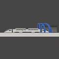 High-speed rail 3d model