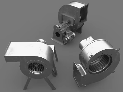 Industrial fan blower blower industrial blower motor industrial fan metal blower 3d model
