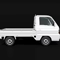 White Compact Pickup Truck With Single Cab Open Cargo Bed And Simple Exterior Design
