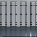 Modern Swing Doors With Metal Frames And Glass Panels For Interior Spaces