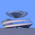 Sleek Contemporary Building With Unique Curved Glass Facade And Dome Structure