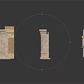 Architectural Stone Door And Window Frames With Beige Textured Decorative Design
