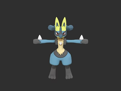 Pokemon XY Lucalio 3d model