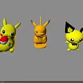 Yellow Cartoon Character Dolls With Red Ball Standing Pose And Black Ears