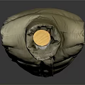Khaki Quilted Puffer Vest With High Neck Button Front Sleeveless Design
