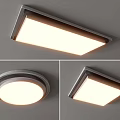 Modern Illuminated Ceiling Lights With Rectangular And Round Shapes For Home Decoration