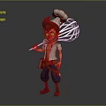 Animated Chef Character Wearing Chef Hat Holding Whisk With Waist Tools White Shirt Blue Pants