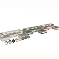 Modern corner multiplayer sofa collection 3d model