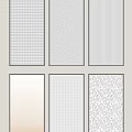 Modern partition glass screen 3d model
