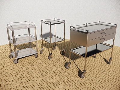 Modern Drug Home Medical Cart Trolley Medical Trolley 3d model