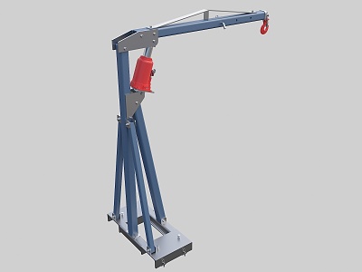 Pallet handling truck crane small crane lifting equipment 3d model